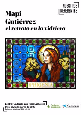 El Retrato En La Vidriera De Mapi Gutiérrez En El Centro Fundación Caja Rioja La Merced