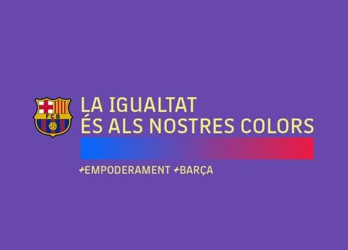 El FC Barcelona presenta un nuevo color oficial, el 'Lila Bara', para reivindicar la igualdad