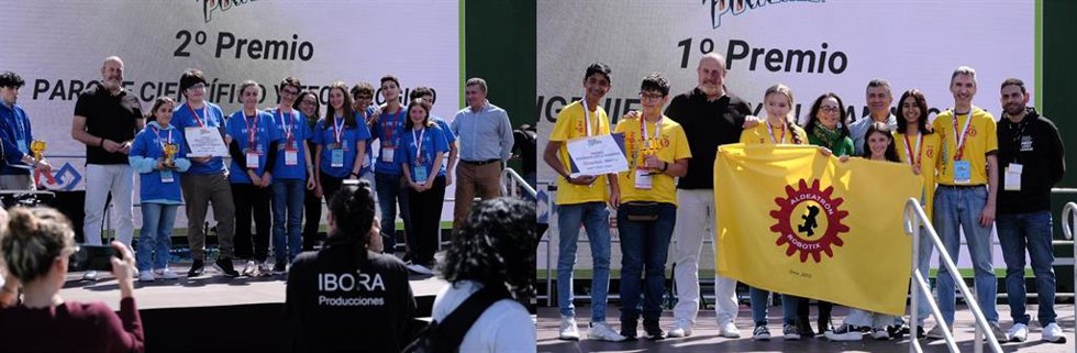 Aldeatrón Robotix y Skynet II, ganadores de la First Lego League Canarias
