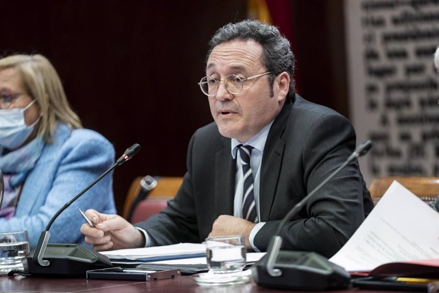 El fiscal general del Estado, Álvaro García Ortiz, comparece ante la Comisión de Justicia del Senado para dar cuenta de la memoria anual del Ministerio Público, a 16 de febrero de 2023, en Madrid (España). 