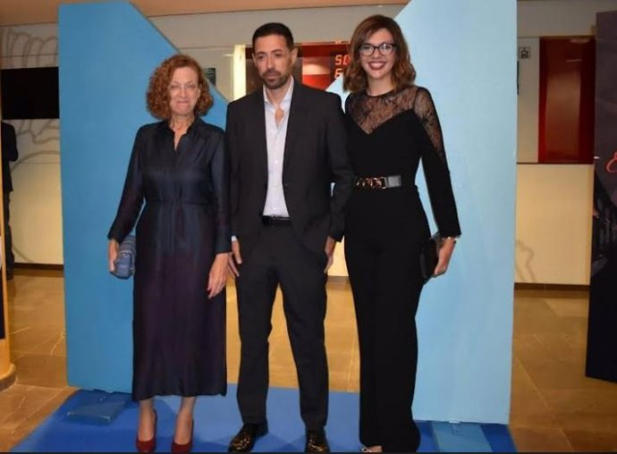 Gloria Rojas (a la izquierda), el dimitido Yeray Díaz y la delegada del Gobierno en Melilla Sabrina Moh en una foto de archivo de la Delegación del Gobierno