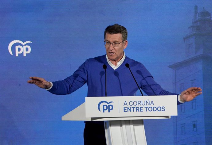 El presidente del Partido Popular, Alberto Núñez Feijoo