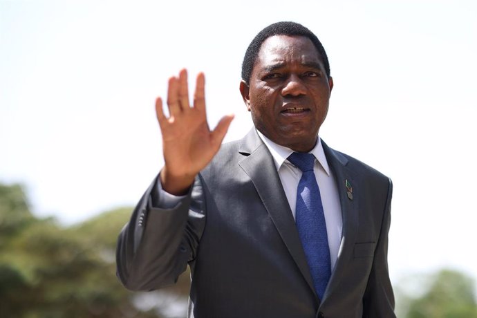 Archivo - El presidente de Zambia, Hakainde Hichilema