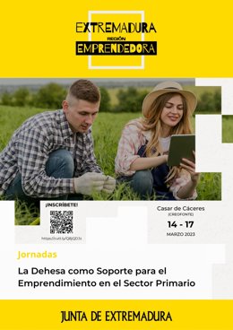 Cartel de las jornadas 'La dehesa como soporte para el emprendimiento en el sector primario