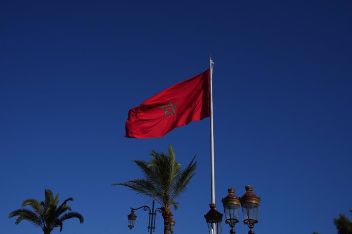 Archivo - Una bandera del Marroc