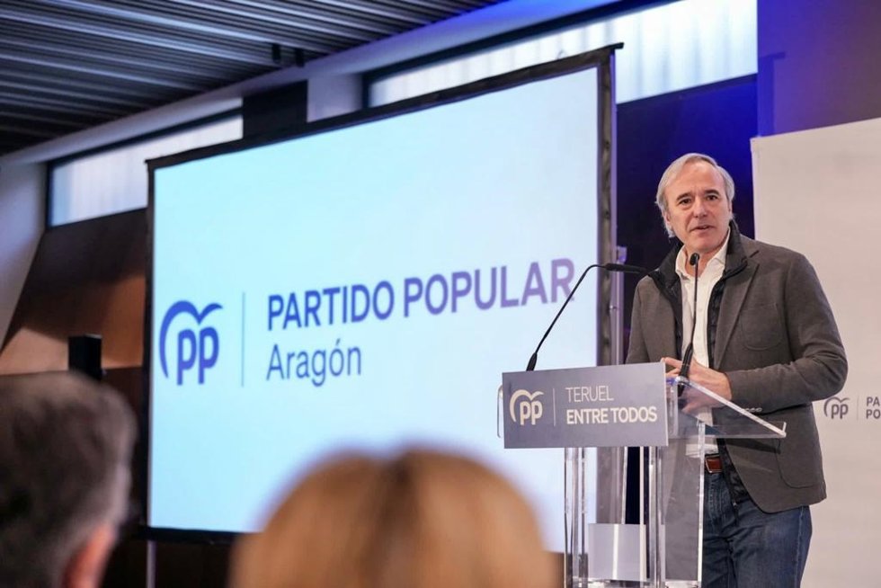 El presidente del PP-Aragón, Jorge Azcón.