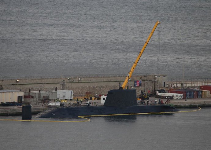 Llegada de un nuevo submarino nuclear en Gibraltar 