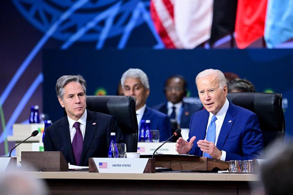 Archivo - Imagen de archivo del presidente de Estados Unidos, Joe Biden, y el secretario de Estado estadounidense, Antony Blinken