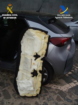 Doble fondo donde ocultaba la cocaína en el Puerto de La Luz, en Las Palmas de Gran Canaria