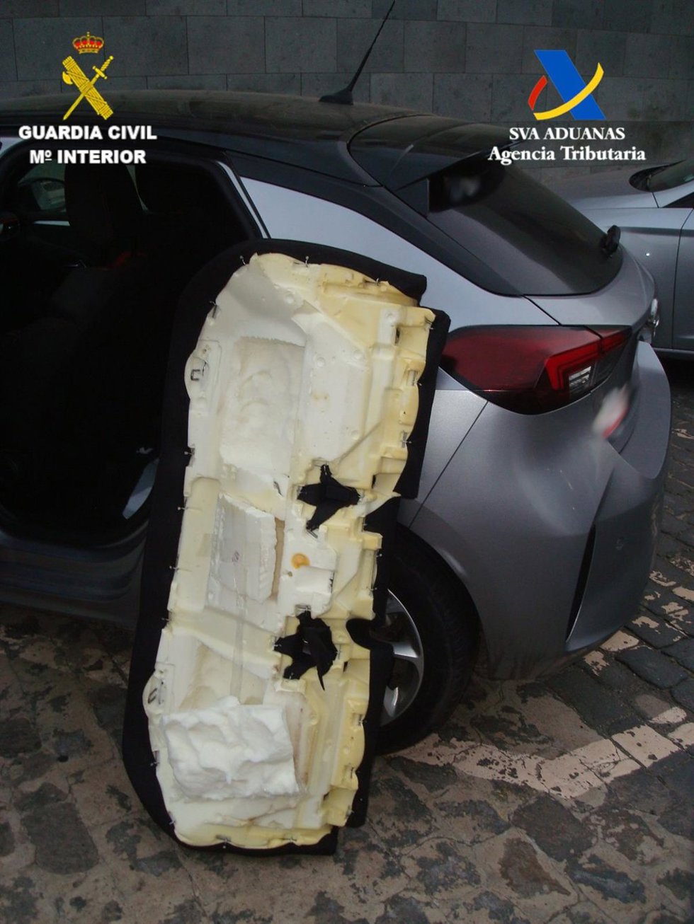 Doble fondo donde ocultaba la cocaína en el Puerto de La Luz, en Las Palmas de Gran Canaria