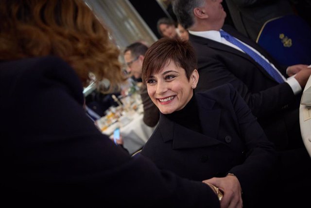 La ministra Portavoz, Isabel Rodríguez, durante un desayuno informativo de la tribuna Fórum Europa, en el Hotel Mandarin Oriental Ritz, a 2 de marzo de 2023, en Madrid (España).