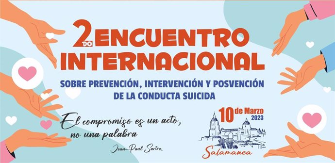 Cartel del 2 Encuentro Internacional sobre la Prevención del Suicidio.