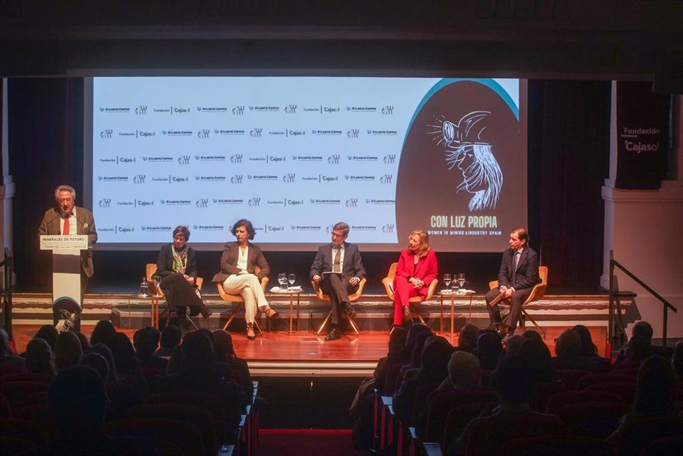 El presidente de Atlantic Copper, Javier Targhetta, en la presentación del encuentro 'Minerales de Futuro. Mujeres referentes' organizado por Europa Press en colaboración con Atlantic Copper y Women in Mining & Industry Spain. 