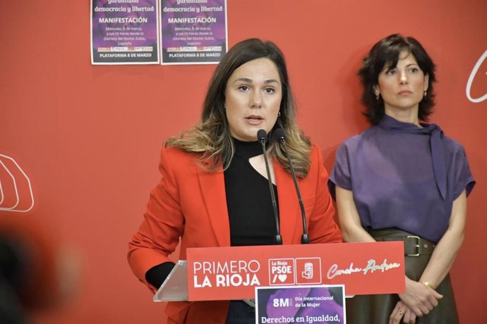 La secretaria de Igualdad del PSOE riojano, Naiara Hernáez