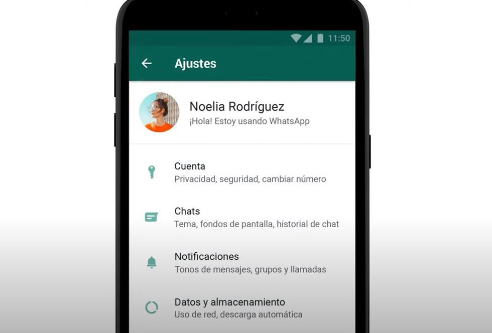 Interfaz de WhatsApp