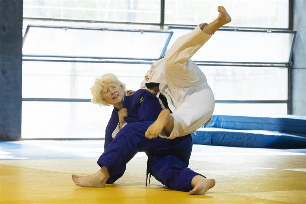 Archivo - La judoka española Marta Arce, durante un entrenamiento.