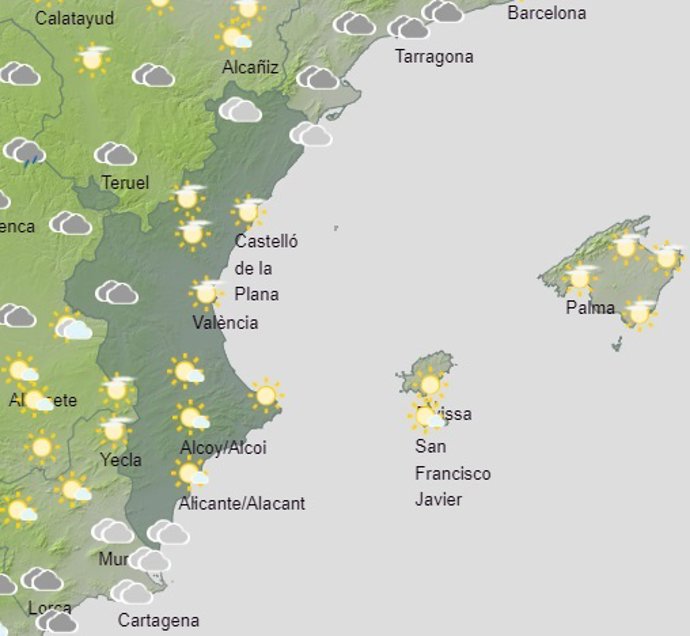 Predicción de Europa Press para la Comunitat Valenciana del 7 de marzo de 2023