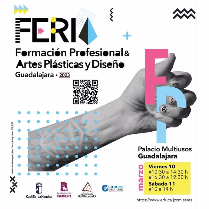 Cartel de Feria de Formación Profesional, Artes Plásticas y Diseño de Guadalajara