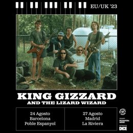 Cartell dels concerts de King Gizzard & The Lizard Wizard a Barcelona i a Madrid