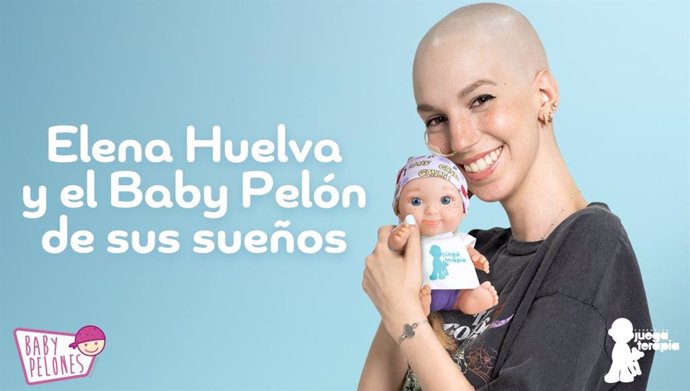 El Baby Pelón de la Fundación Juegaterapia diseñado por Elena Huelva, la 'influencer' que contó su lucha contra el sarcoma de Ewing.