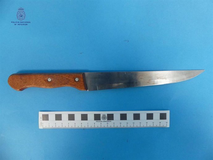 Archivo - Cuchillo intervenido en Ibiza