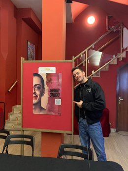 El actor Víctor Palmero en la presentación de 'Johnny Chico' en el Teatro Talia de Valncia