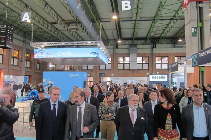 Las autoridades inauguran SMAGUA y SPAPER, en Feria Zaragoza.