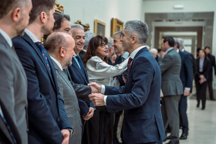 El ministro de Interior, Fernando Grande-Marlaska, a su llegada al acto de conmemoración del Día Europeo de las Víctimas del Terrorismo