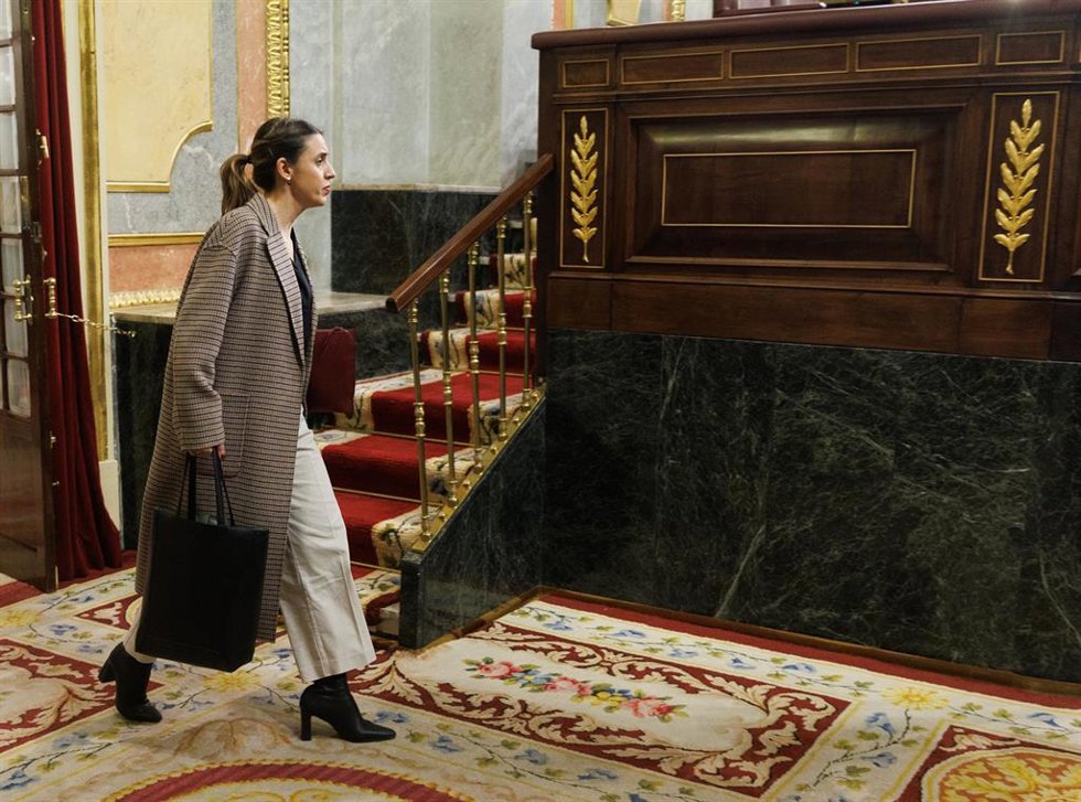 La ministra de Igualdad, Irene Montero, 