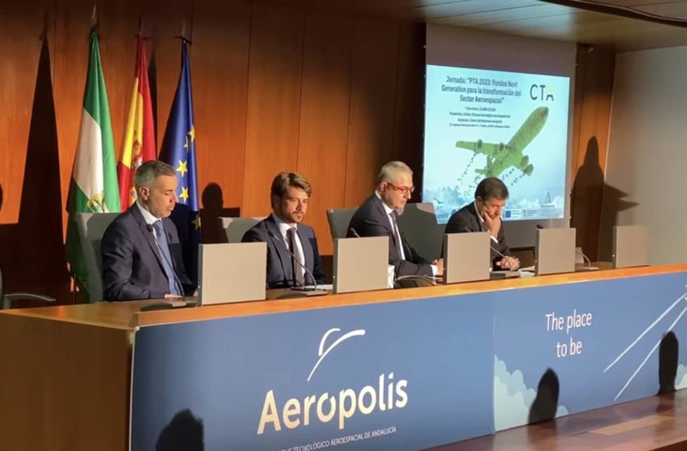 Foto de la presentación de la convocatoria 2023 del Plan Tecnológico Aeronaútico (PTA). Imagen de la Agencia IDEA.