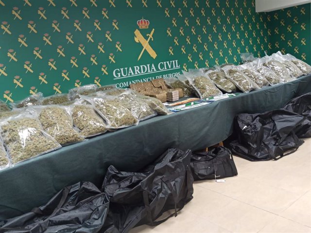 Aprehenden 73 kilos de marihuana y 20 de hachís en una operación antidroga en Burgos