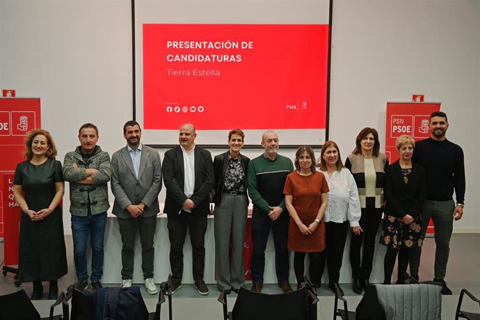 Archivo - La secretaria general del PSN y presidenta del Gobierno de Navarra, María Chivite, participa en un acto de presentación de las candidaturas socialistas para los municipios de Tierra Estella en las próximas elecciones.