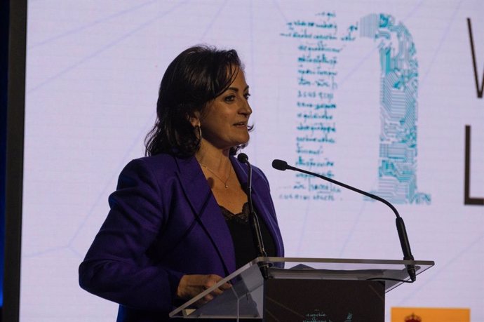 La presidenta del Gobierno de La Rioja, Concha Andreu, en un acto en el museo Würth