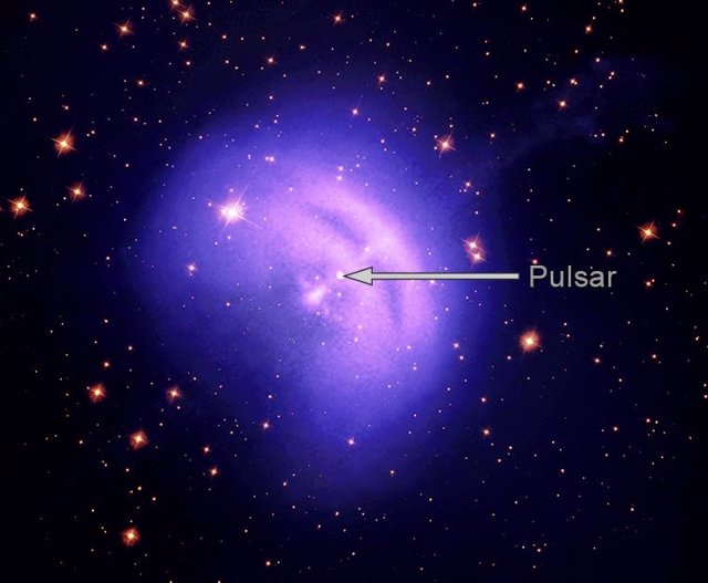 La nebulosa de viento del púlsar de Vela