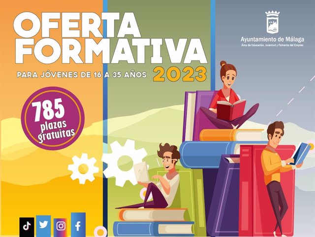 Cartel promocional de la oferta formativa para jóvenes.