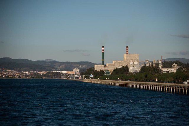 El complejo industrial de Ence en la Ría de Pontevedra, a 7 de febrero de 2023, en Pontevedra, Galicia (España). La sección quinta de la Sala de lo Contencioso-Administrativo del Tribunal Supremo ha estimado los recursos presentados por Ence y otras entid