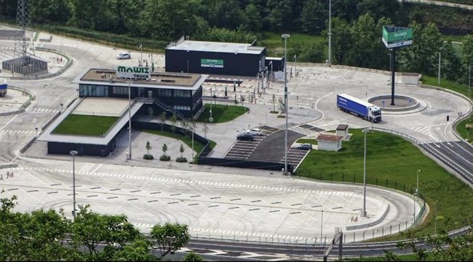 El parking de Astigarraga, de Mowiz Truck,  filial de EYSA.