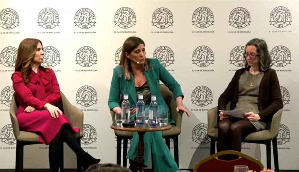 La ceo de B:SM, Marta Labata; la directora general del CZFB, Blanca Sorigué, y la periodista Estela López.