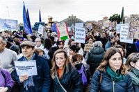 El PP en la marcha del Movimiento Feminista de Madrid: "Queremos parar el desastre del Gobierno"