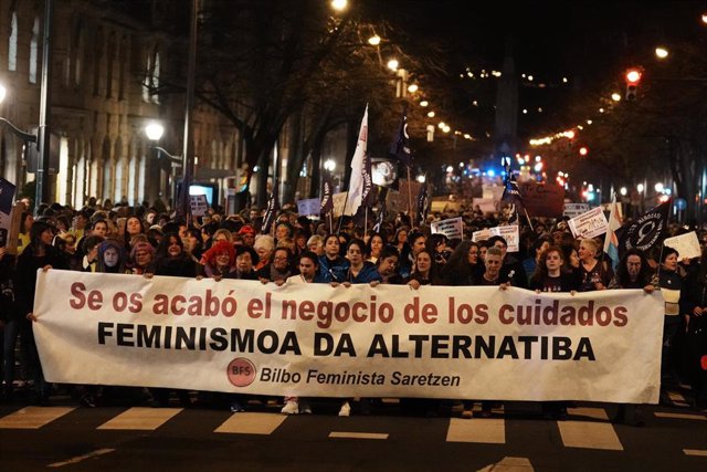 Manifestación por el 8M en Bilbao