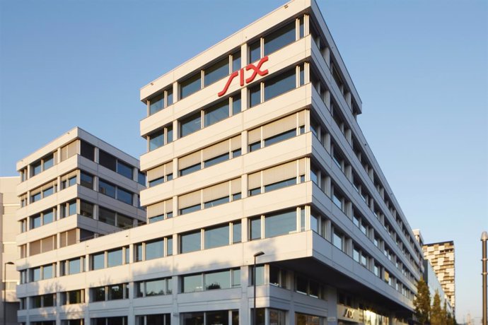 Archivo - Edificio de Six Group, proveedor de servicios financieros que opera la Bolsa de Zúrich., la principal Bolsa de Valores de Suiza.