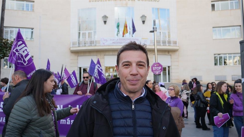 Ildefonso Ruiz en la manifestación del 8M