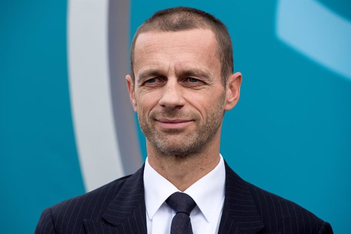 Archivo - FILED - 27 October 2016, Bavaria, Munich: UEFA President Aleksander Ceferin, attends the presentation of the logo for the 2020 European Football Championship. Current incumbent Aleksander Ceferin is the only candidate running for the presidenc