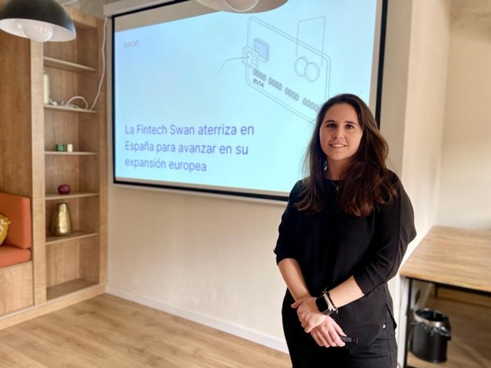 La vicepresidenta de ventas de Swan, Júlia Turbany, a 9 de marzo de 2023 en Madrid.