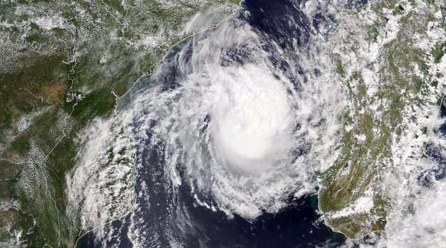 Ciclón tropical Freddy el 8 de marzo de 2023 entre Madagascar y Mozambique