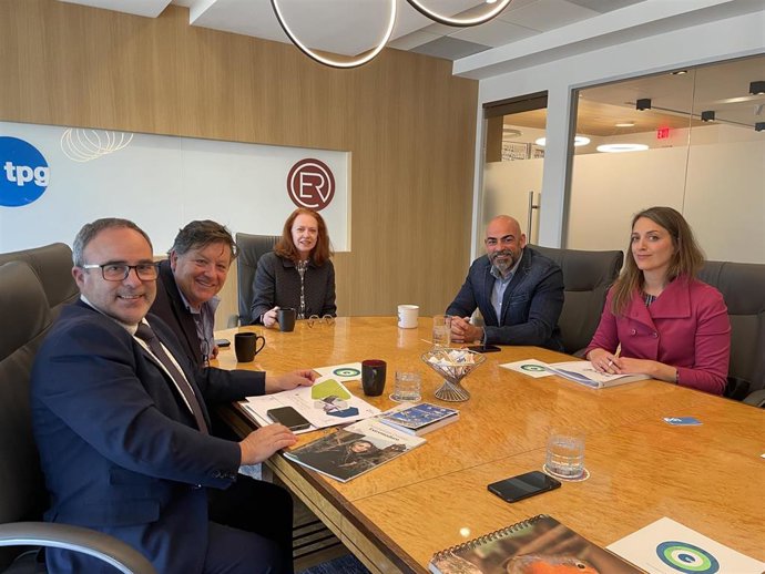 El director general de Turismo, Francisco Martín Simón, en la reunión con la Cámara de Comercio Europea Americana.