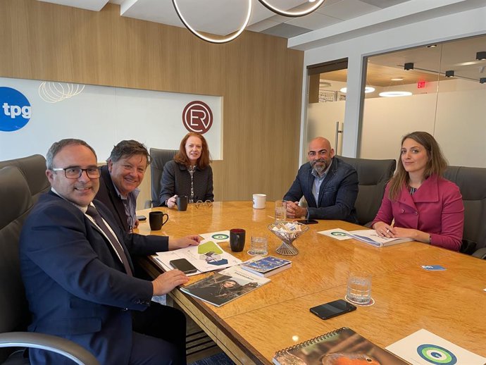 El director general de Turismo, Francisco Martín Simón, en la reunión con la Cámara de Comercio Europea Americana.