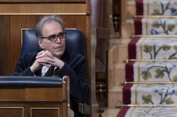 El ministro de Universidades, Joan Subirats, durante una sesión plenaria en el Congreso de los Diputados, a 9 de marzo de 2023, en Madrid (España). 