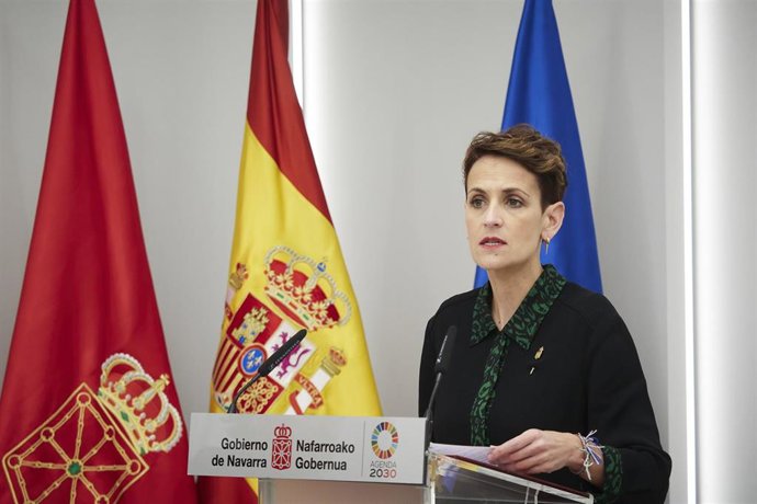 La presidenta de Navarra, María Chivite.