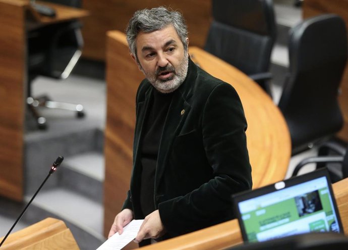 El consejero de Medio Rural y Cohesión Territorial, Alejandro Calvo, en el pleno de la JGPA.